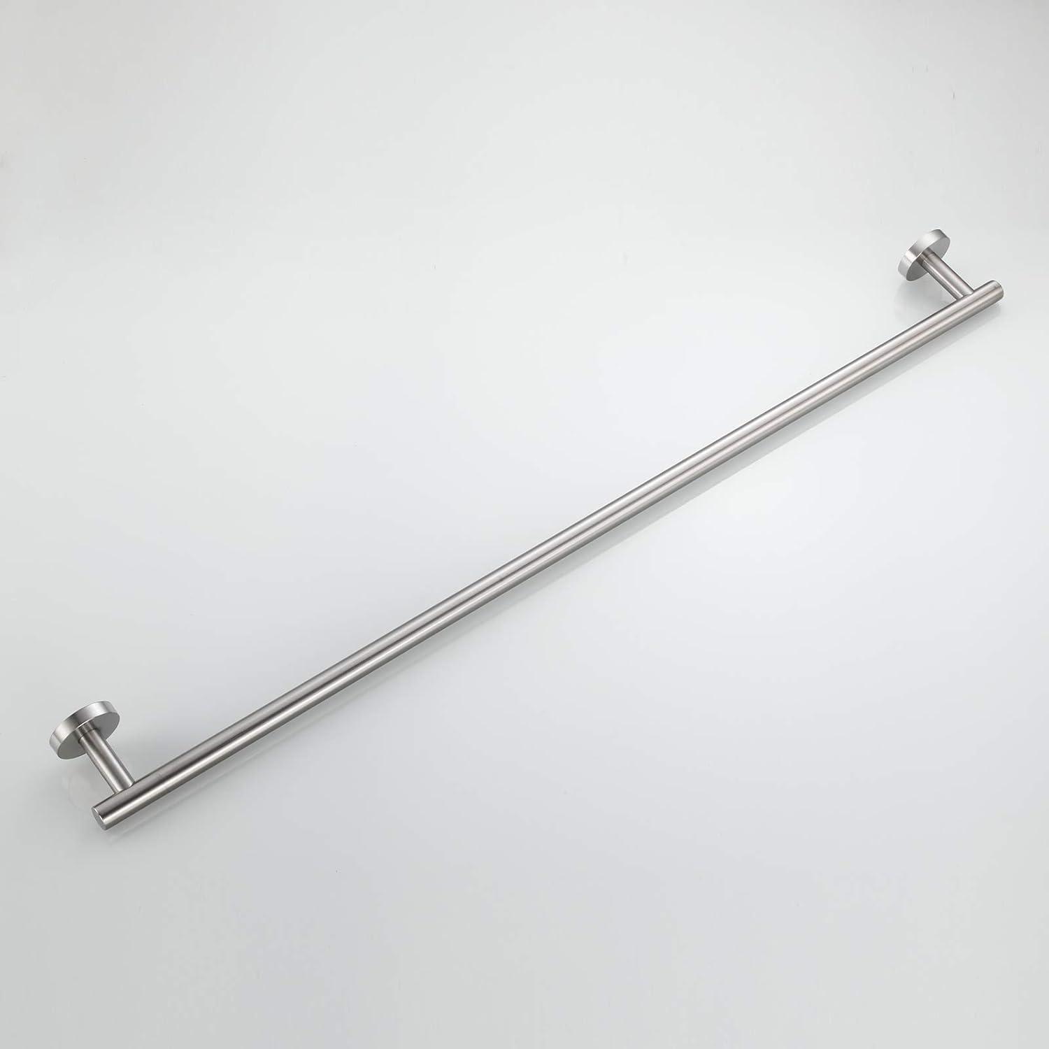 USHOWER Polished Chrome Bath Towel Bar, 30-Inch Towel Rack for Bathroom Wall-Mounted, Thicken SUS304 Stainless Steel Towel Rod (Total Length 32-Inch)