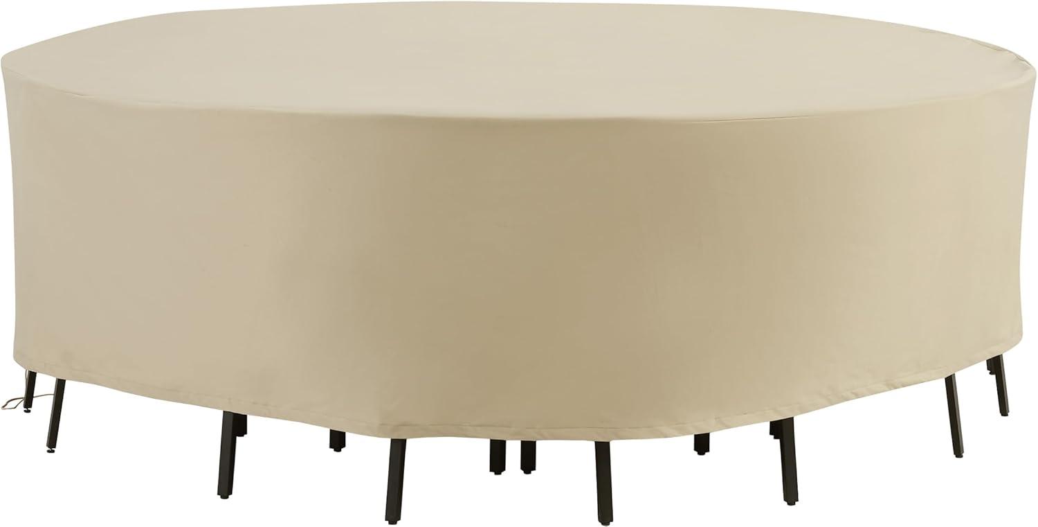 Crosley Furniture Round Outdoor Furniture Cover For Patio Set in Tan