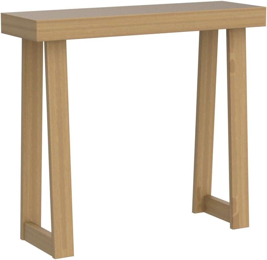 Millwood Pines Solid Wood Console Table, 36 Inch, Sofa Table, Narrow Entryway Table For Hallway, Behind The Couch, Living Room, Foyer, Easy Assembly, Pecan
