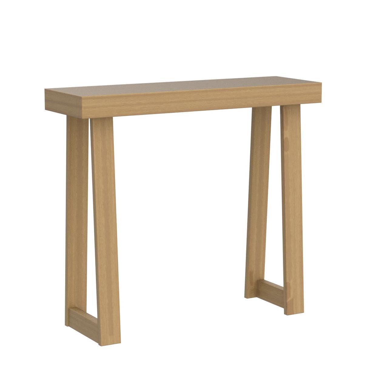 Millwood Pines Solid Wood Console Table, 36 Inch, Sofa Table, Narrow Entryway Table For Hallway, Behind The Couch, Living Room, Foyer, Easy Assembly, Pecan