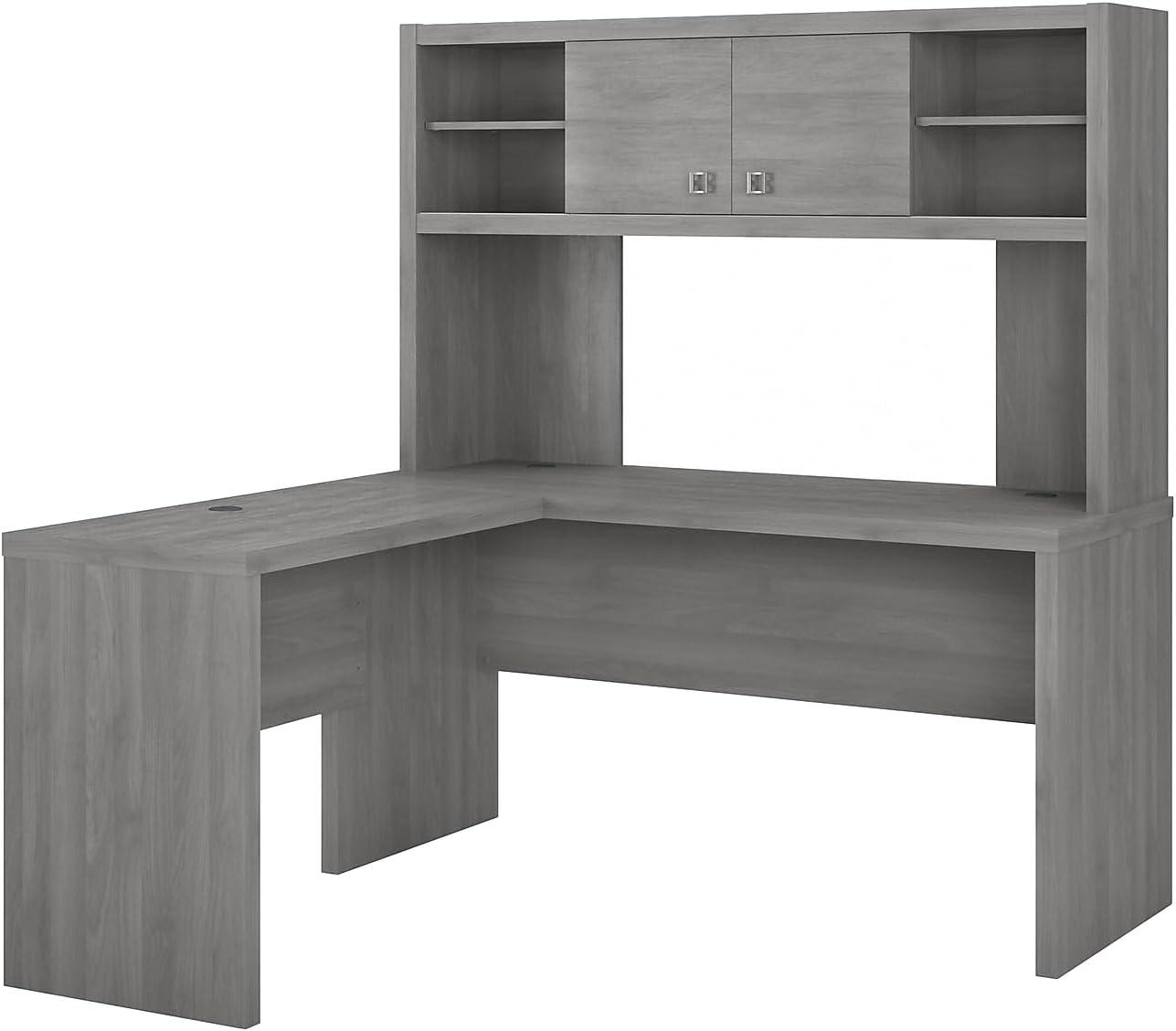 Echo 2-Piece L-Shape Computer Desk Office Set with Hutch