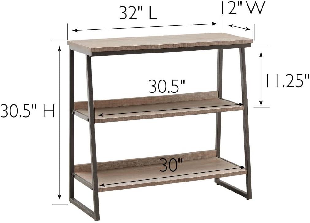 Bookshelf in Roughsawn Oak and Gunmetal Gray