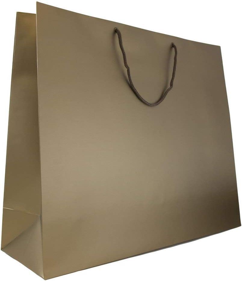 JAM Paper Jumbo Matte Holiday Gift Bags, Bronze, 20 x 16 x 6 inches, 1 per Pack