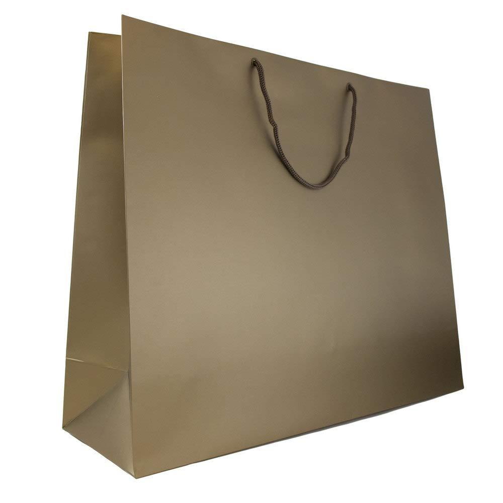 JAM Paper Jumbo Matte Holiday Gift Bags, Bronze, 20 x 16 x 6 inches, 1 per Pack