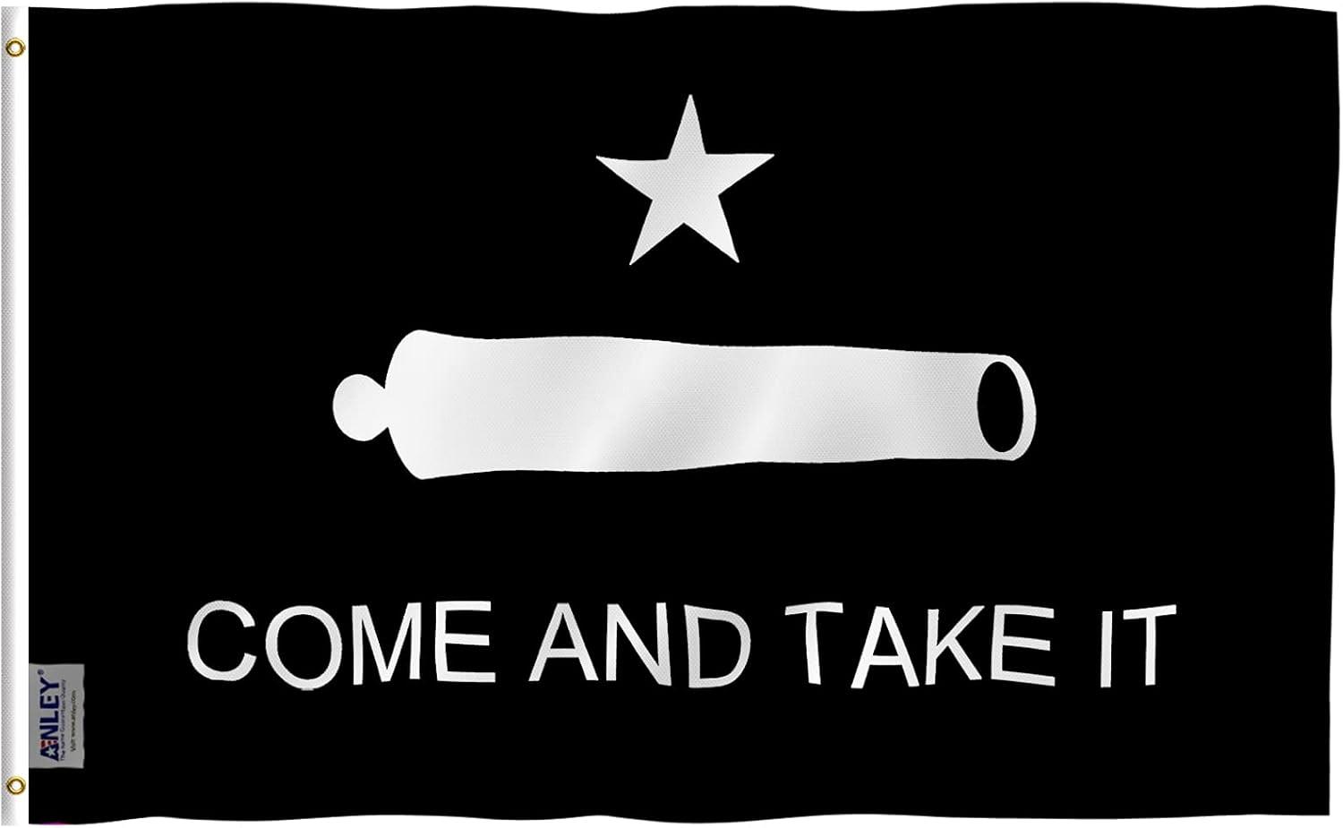 Black Polyester 3x5 Foot Come and Take It Flag