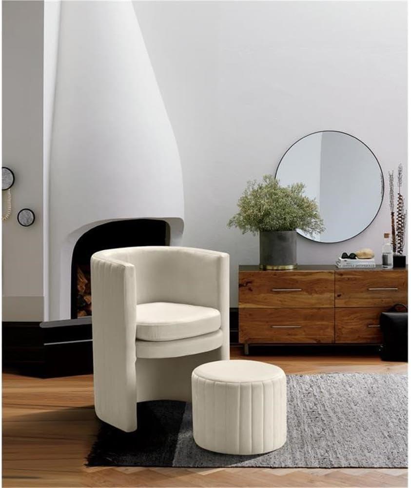 Maykoosh Art Deco Dreams Cream Velvet Accent Chair