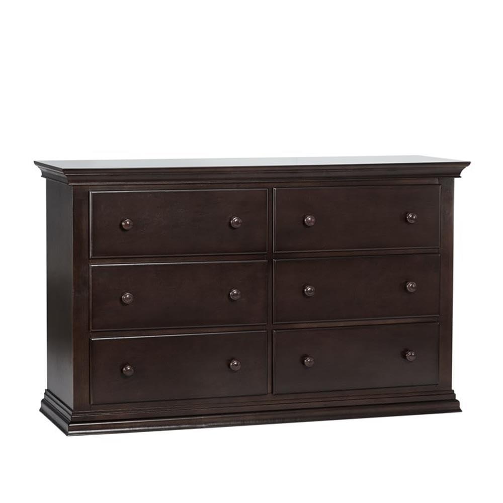 Universal Large Hardwood Fully Assembled 6 Drawer Double Dresser