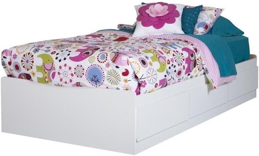 Twin Fusion Mates Kids' Bed with 3 Drawers Pure White  - South Shore