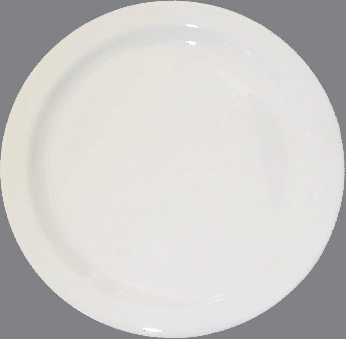 White Melamine Stain-Resistant Dinner Plate, 10.25 Inches