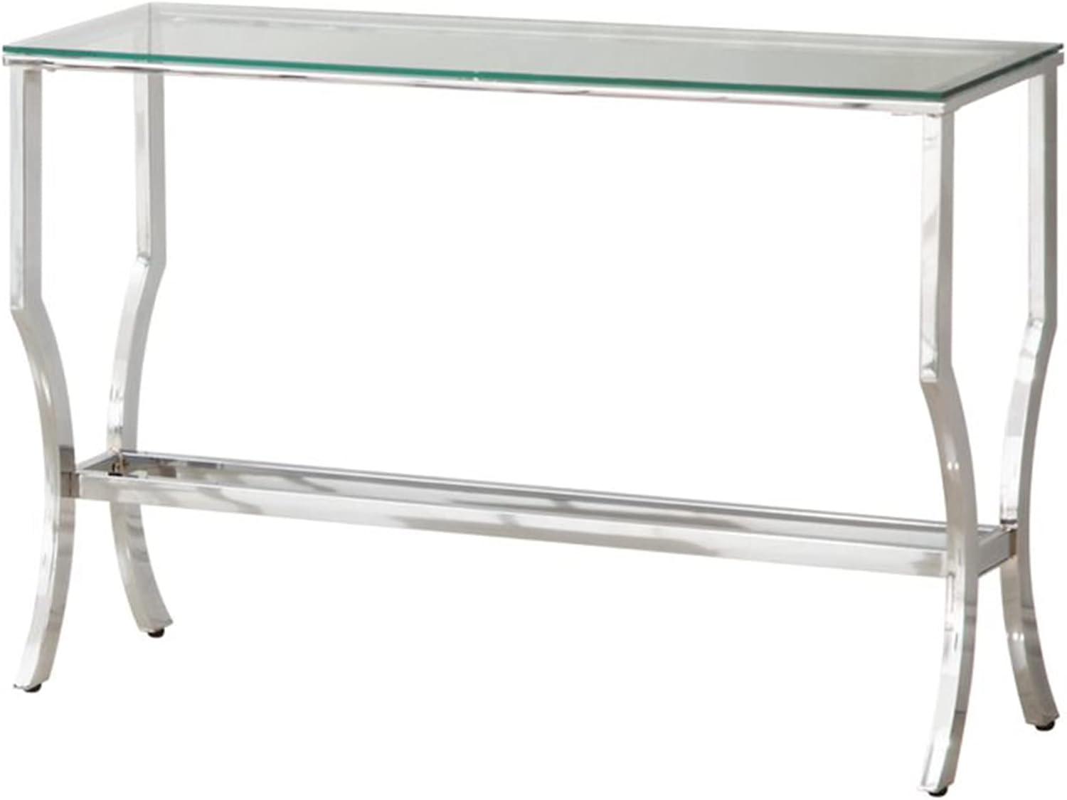 Saide 43.5'' Glass Top Console Table