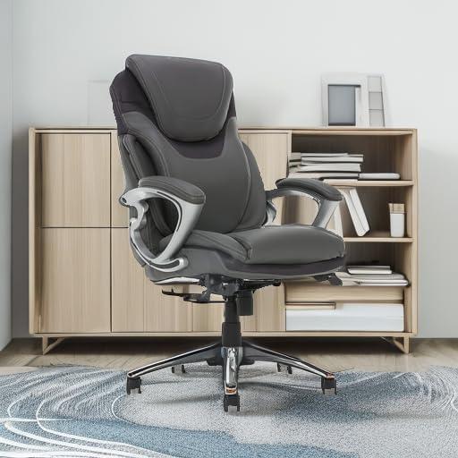 Serta Bryce Executive Office Chair with Patented AIR Lumbar Technology and Layered Body Pillows