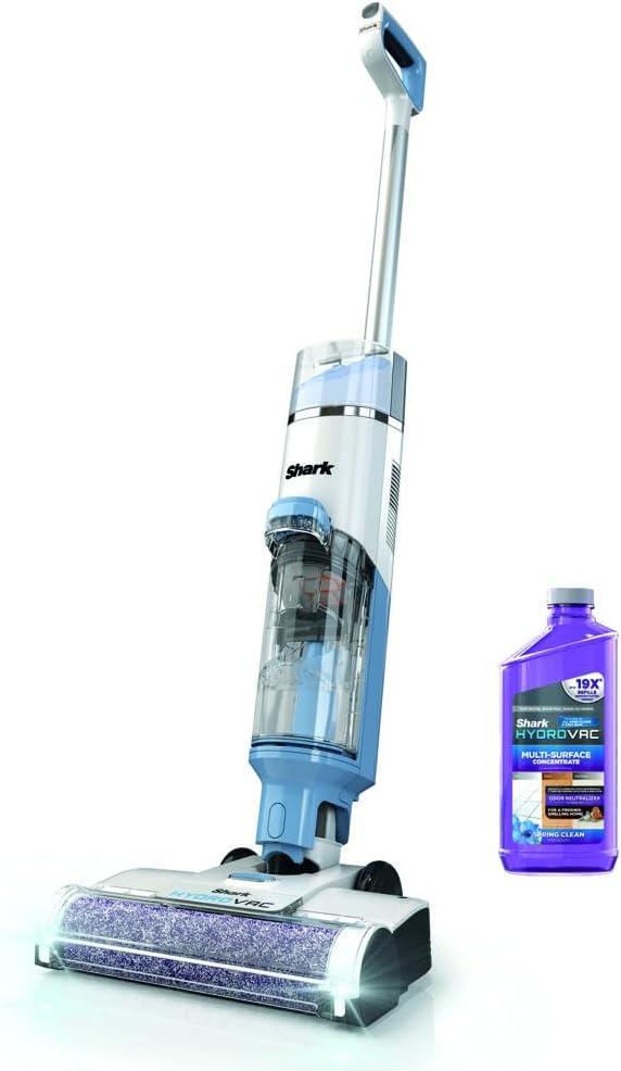 Blue Cordless Stick Vacuum with Self-Cleaning System