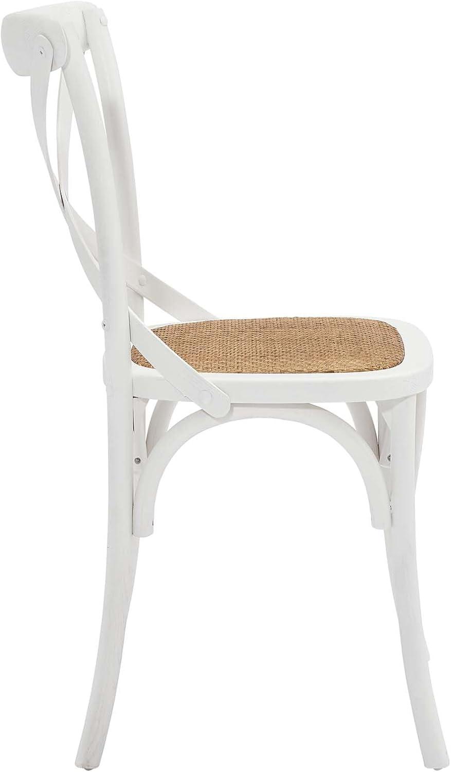 Modway Gear Dining Side Chair Set of 4 in White