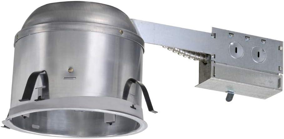 H27 6 in. Aluminum Recessed Lighting Housing for New Construction Shallow Ceiling, Insulation Contact, Air-Tite