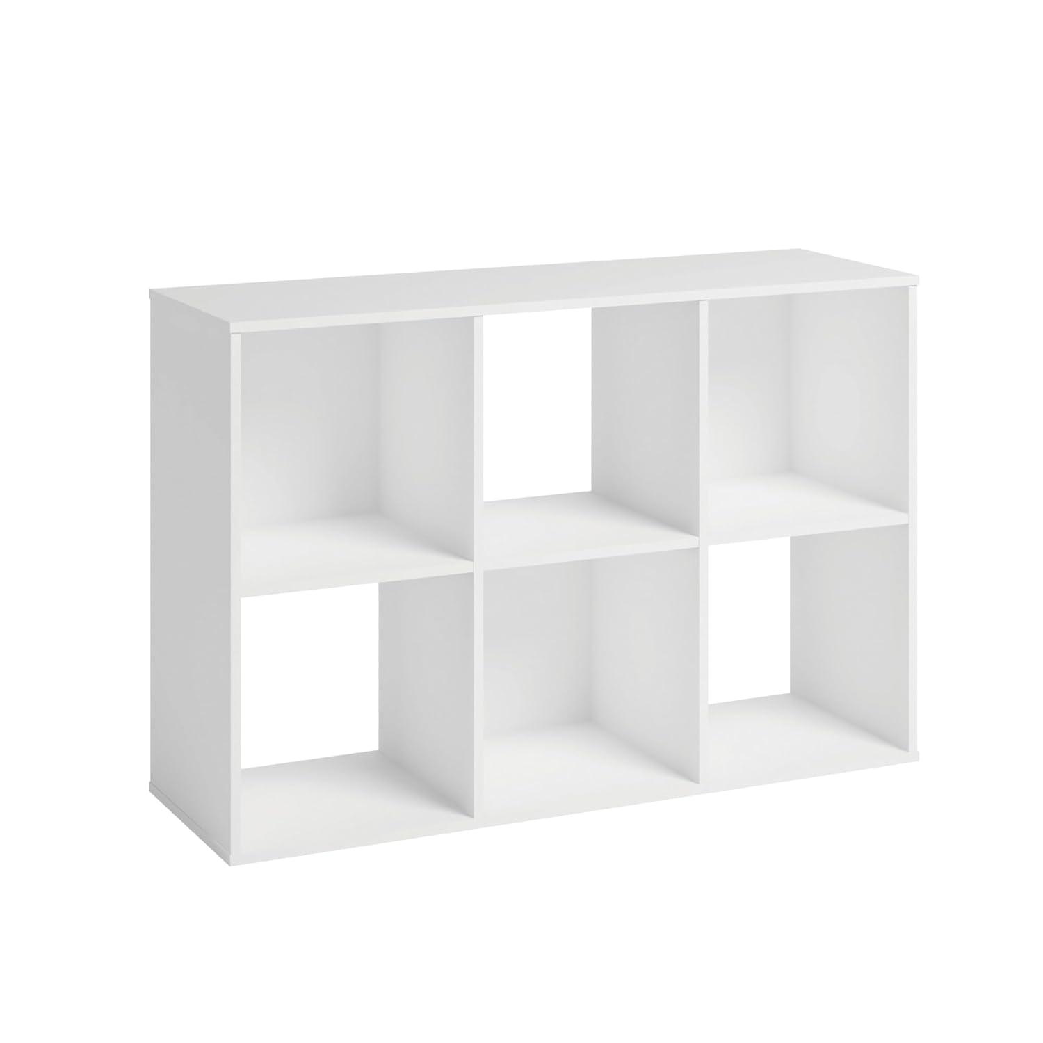 Solutions by Sauder 6-Cube Organizer Storage Cubby Unit in White, White Finish
