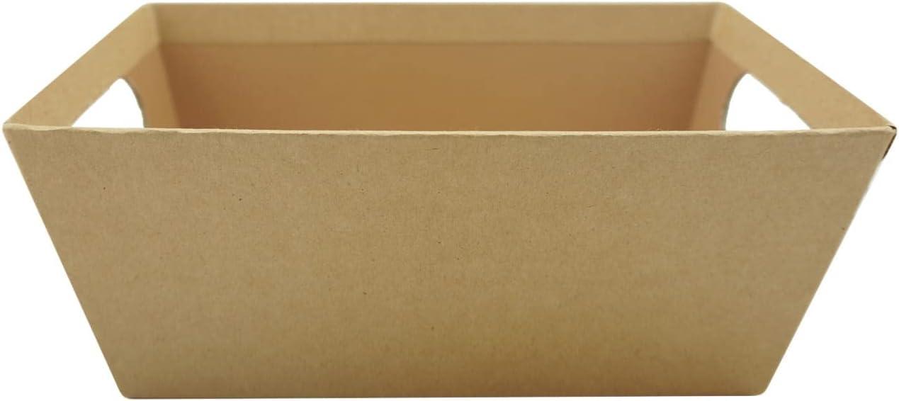 9" x 7" Brown Basket with Handles by Celebrate It - Cardboard Baskets for Organization, Parties, Birthdays, and Holidays - Bulk 12 Pack