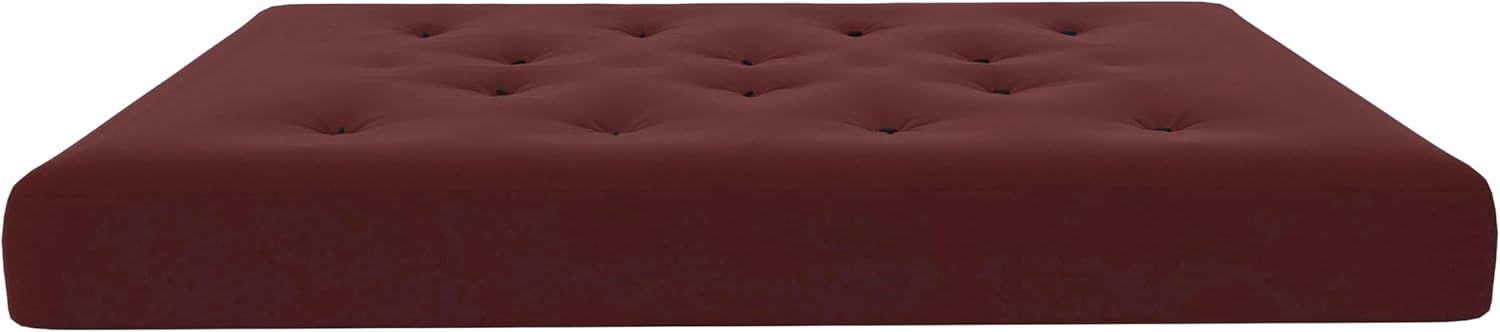 Cabernet Red Twin Innerspring Microfiber Futon Pad