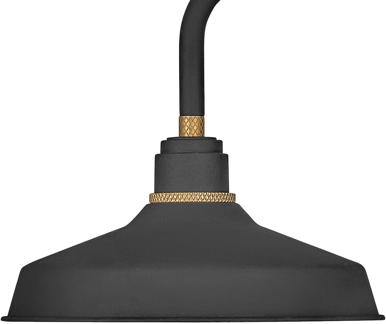 1 Light Small Outdoor Gooseneck Barn Light Traditional And Industrial Style 9.5 Inch Wide By 9.25 Inch High-Textured Black Finish Hinkley Lighting