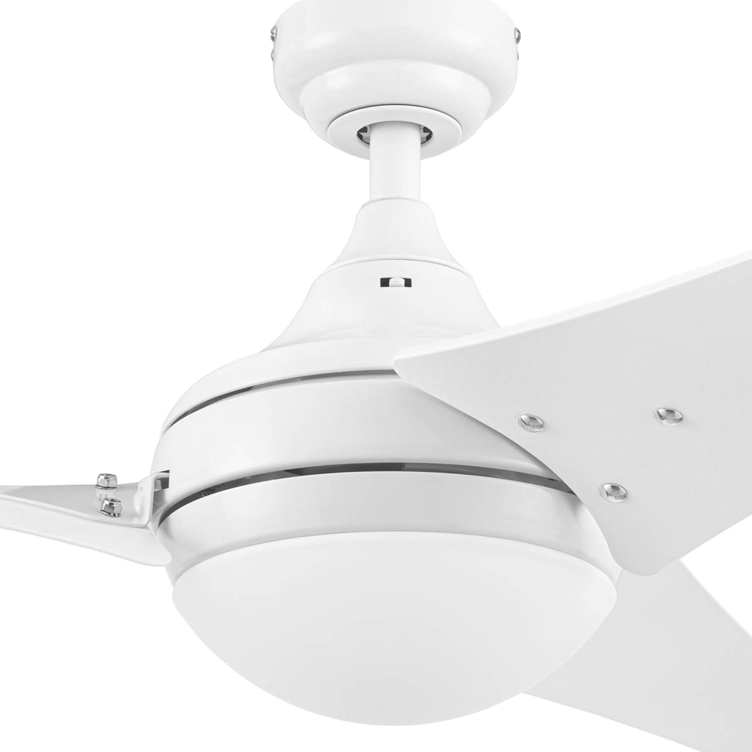 Prominence Home 51873-45 52 in. Remote Control Contemporary Indoor LED Ceiling Fan with Light - White