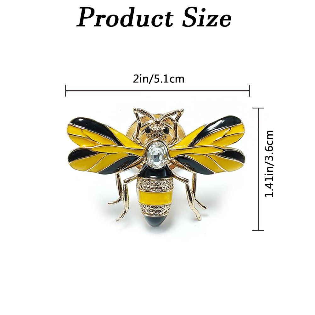 Stylish Yellow Bee Knob Handle 4 Pcs Zinc Alloy Furniture Decoration Accessories(Bee) for Cupboards, Wardrobes, Drawers, Bedside Cabinets, Closet Doors - Designed for Home or Office