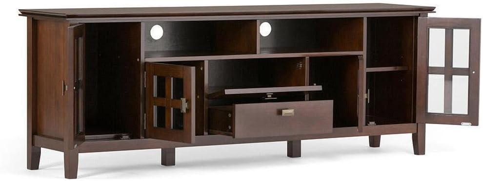 Simpli Home Artisan 53"W Solid Wood Contemporary Tall TV Stand for TVs up to 60" with Adjustable Shelves & Reviews | Wayfair