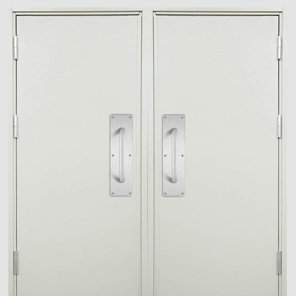BTMB Stainess Steel Door Handle Pull Plate Commercial Door Handle,Pack of 2 (299x80mm/11.77''x3.15'')