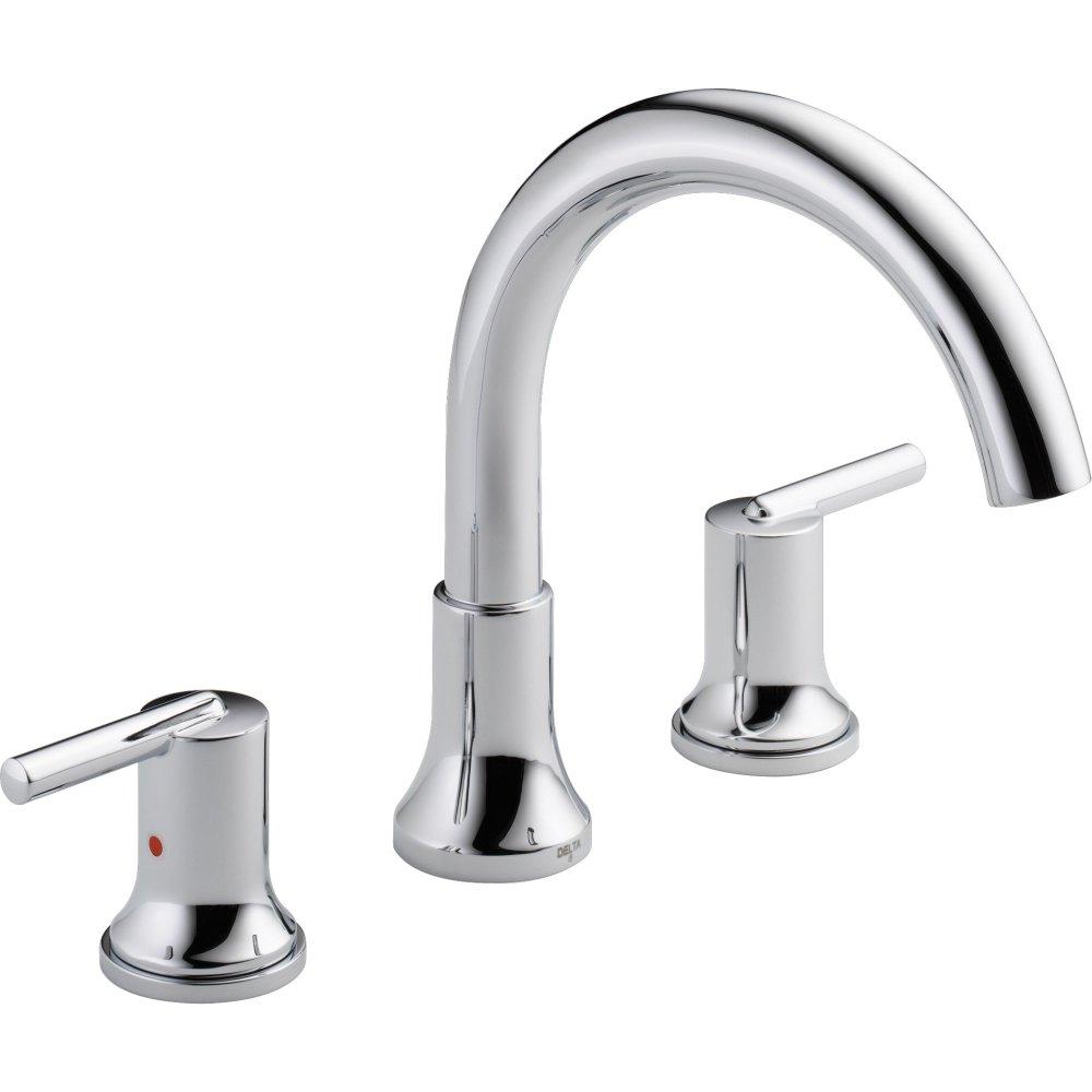 Trinsic Double Handle Deck Mounted Roman Tub Faucet