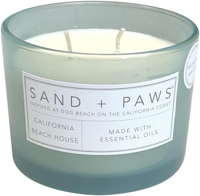 Sand + Paws Scented Candle -Balsam Cedar- Luxurious Air Freshening Jar Candles Neutralize pet Odors and Enhance Home décor – 100% Cotton Lead-Free Wicks - 12 oz
