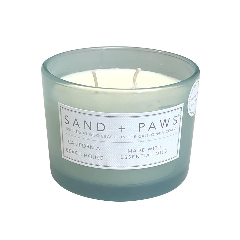 Sand + Paws Scented Candle -Balsam Cedar- Luxurious Air Freshening Jar Candles Neutralize pet Odors and Enhance Home décor – 100% Cotton Lead-Free Wicks - 12 oz