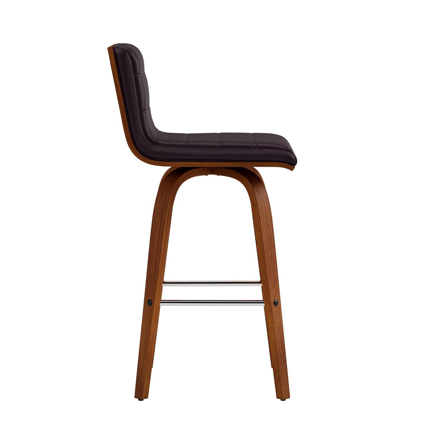 26" Vienna Faux Leather Counter Height Barstool - Armen Living