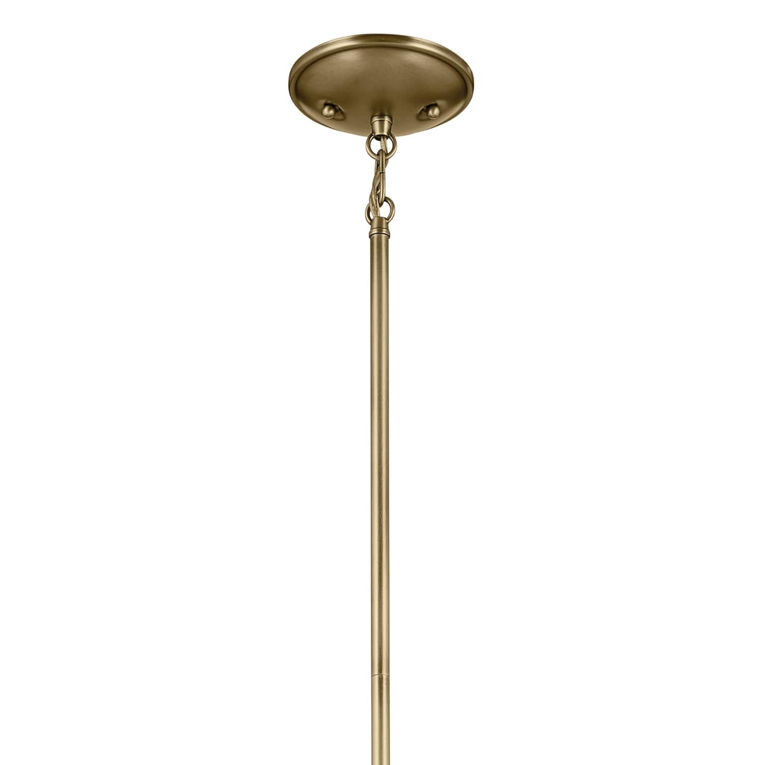 Natural Brass Mini Pendant with Clear Glass Shade