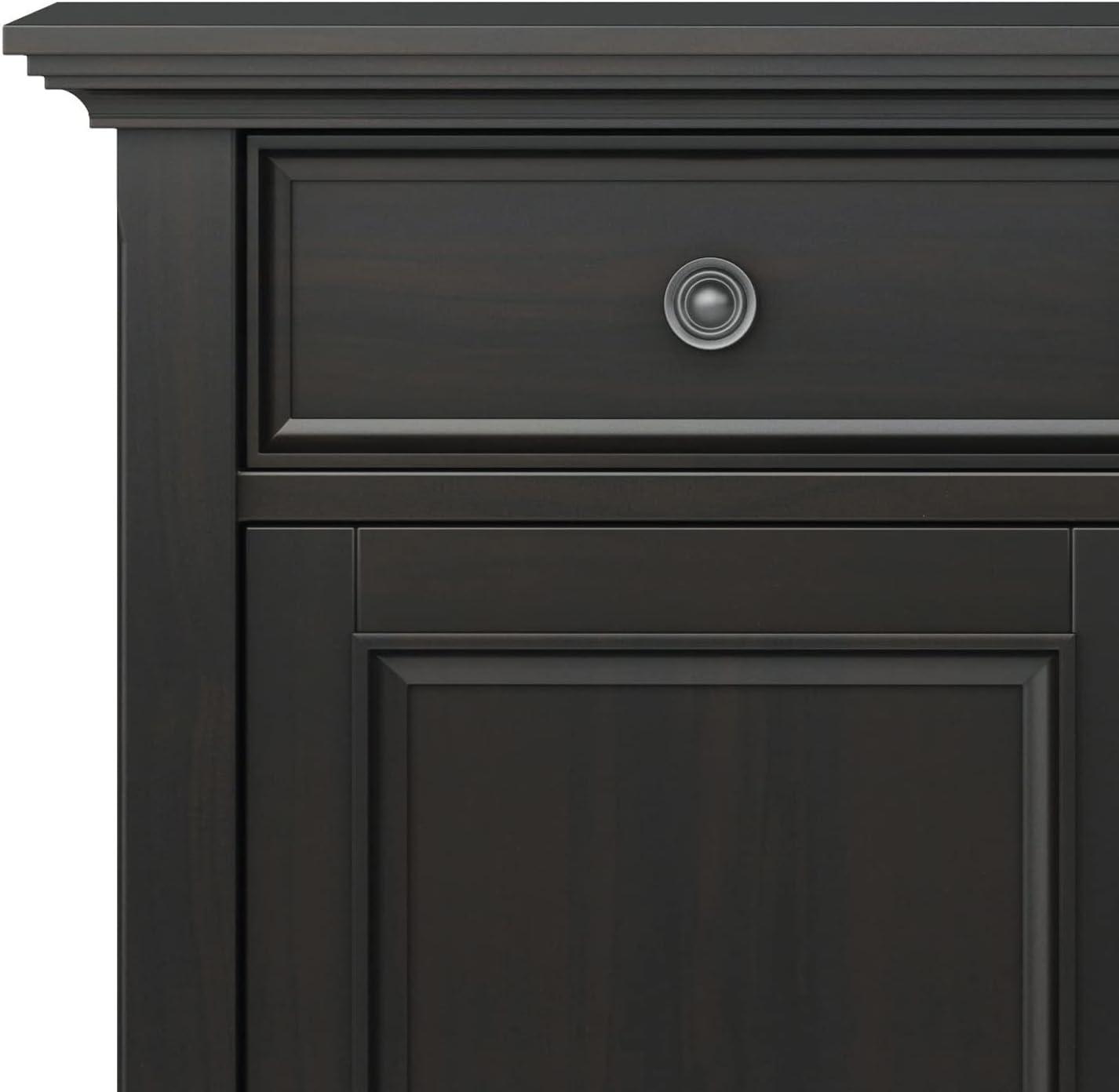 Simpli Home Amherst Solid Wood Entryway Storage Cabinet In Hickory Brown