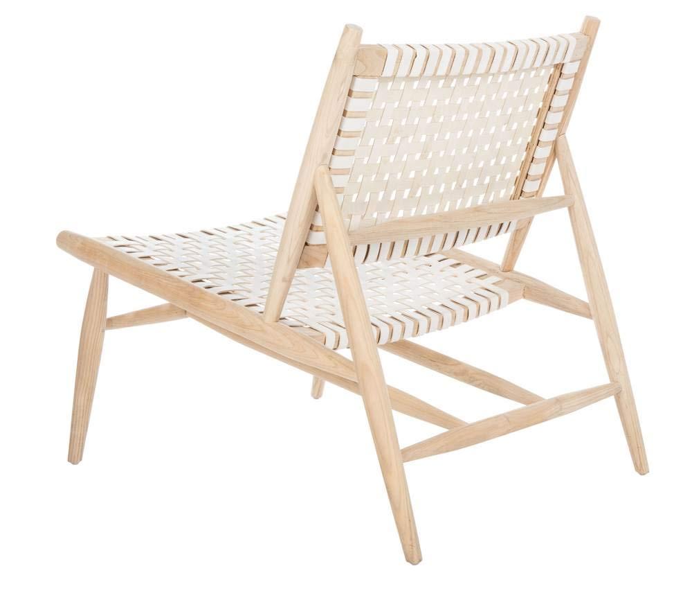 Soleil Accent Chair - ACH1001 - White/Natural - Safavieh