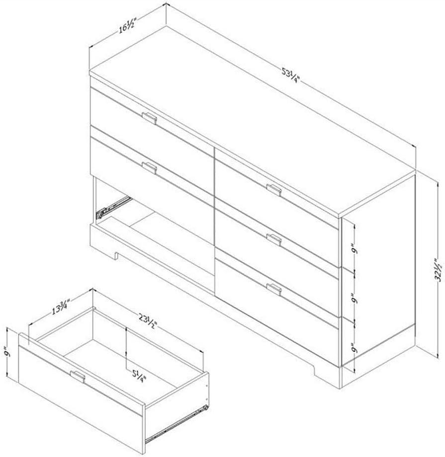 Reevo 6-Drawer Dresser