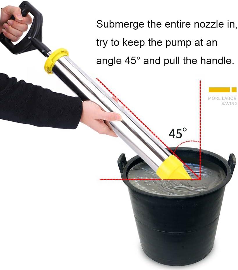 Mortar Gun Grout Gun Cement Caulk Gun Stainless Steel Lime Caulking Gun Brick Pointing Tools with 5 Nozzles