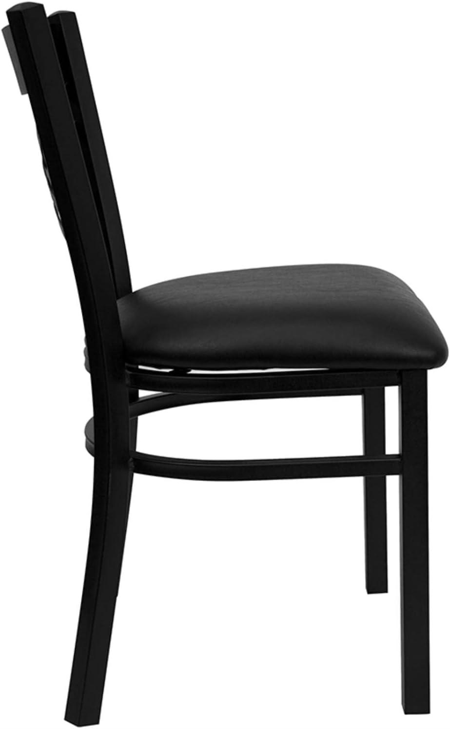 Flash Furniture Black ''X'' Back Metal Restaurant Chair