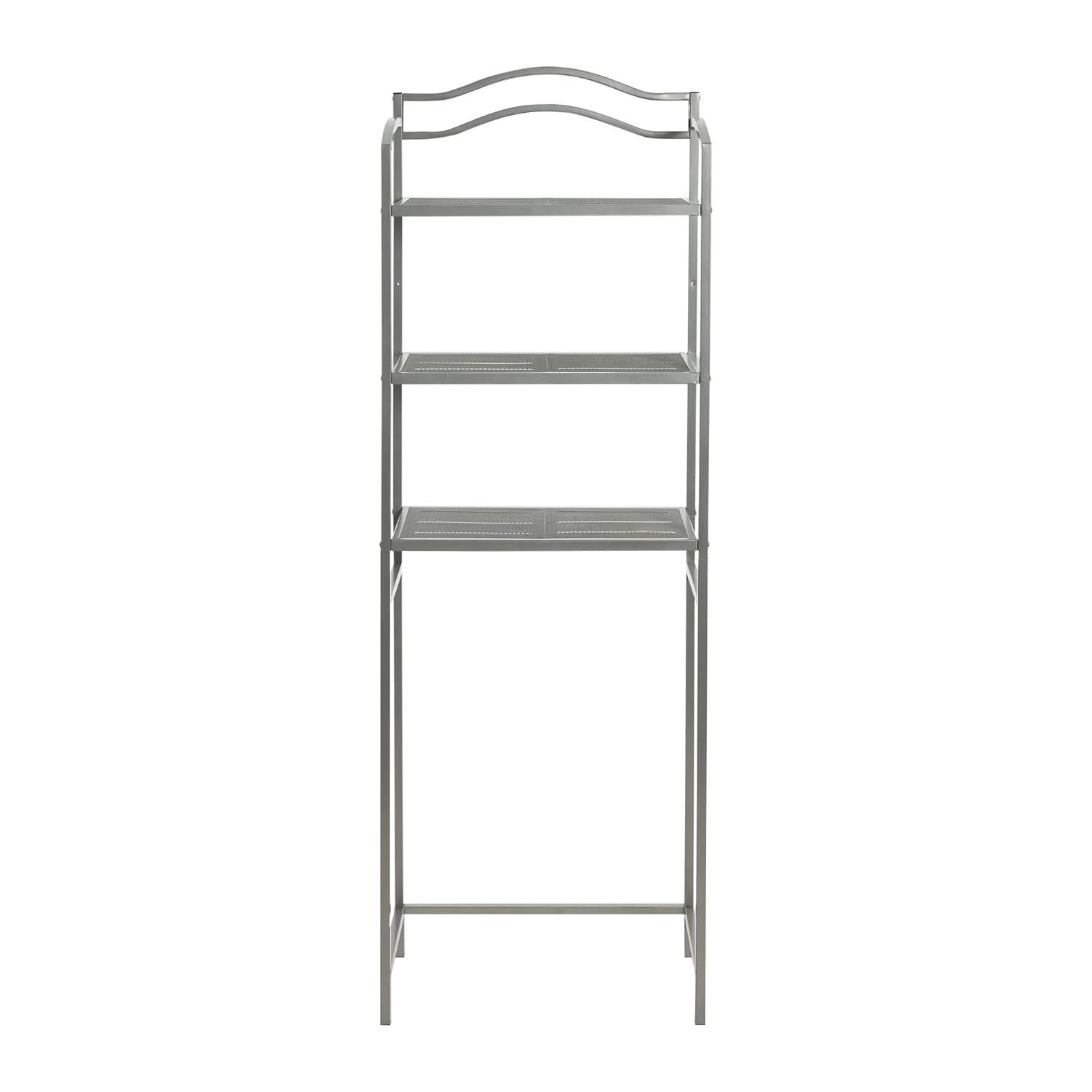 3-Tier Metal Over the Toilet Bathroom Storage Shelf, Silver