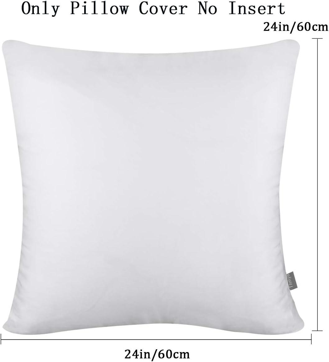Thmyo 4-Pack 100% Cotton Comfortable Solid Decorative Throw Pillow Case, Square Cushion Cover Pillowcase Sublimation Blank Pillow Covers DIY Throw Pillowcase(18x18 inch/ 45x45cm,Light Silver Grey)