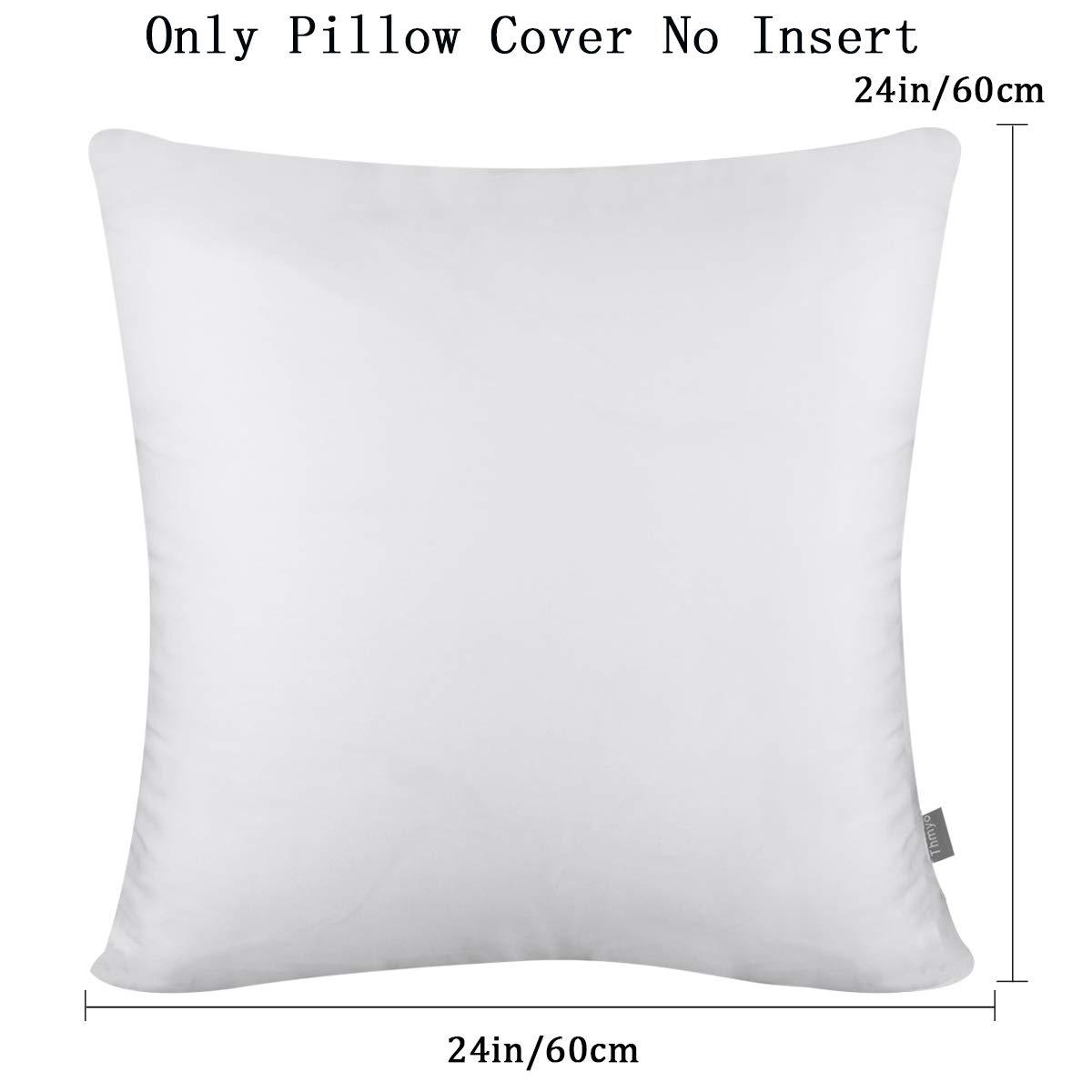 Thmyo 4-Pack 100% Cotton Comfortable Solid Decorative Throw Pillow Case, Square Cushion Cover Pillowcase Sublimation Blank Pillow Covers DIY Throw Pillowcase(18x18 inch/ 45x45cm,Light Silver Grey)