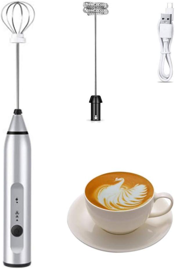 CCWADH Electric Milk Frother USB Rechargeable - 2-in-1 Battery Operated Foam Maker for Coffee and Cappuccino at Home on Clearance Deals of The Week!