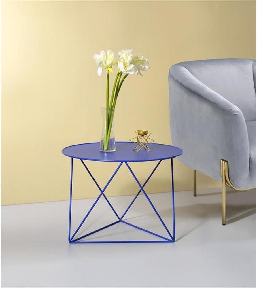 Epidia Accent Table Yellow - Acme Furniture: Modern Geometric Metal Base, 17" High