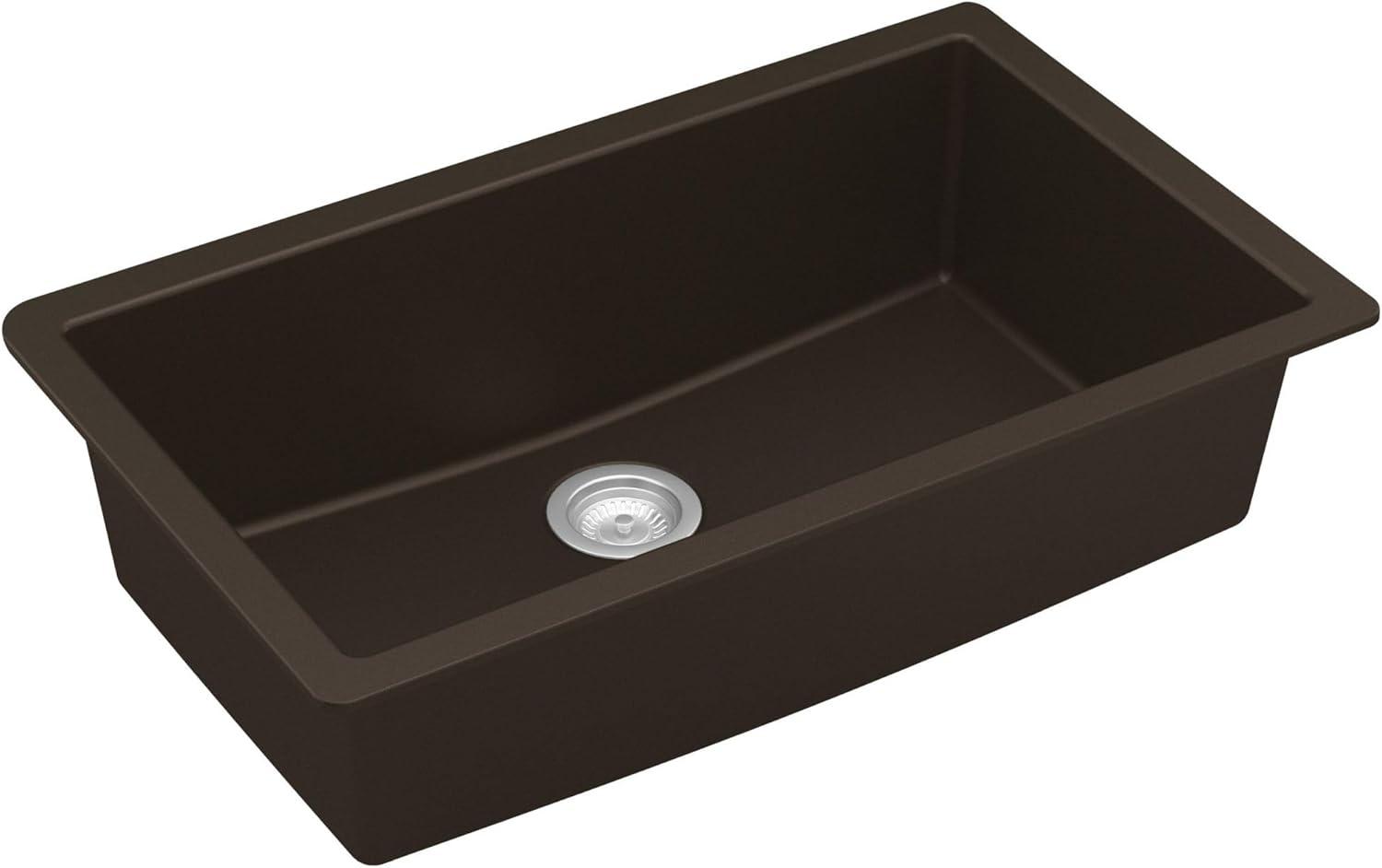 Karran Quartz 32-1/4'' X 19-1/4'' Large Single Bowl Undermount Kitchen Sink