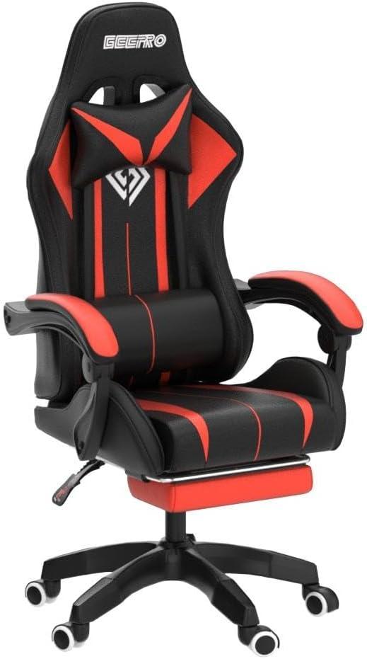 Hoffree Hoffree Massage Ergonomic Gaming Chair with Bluetooth Speakers and RGB LED Lights