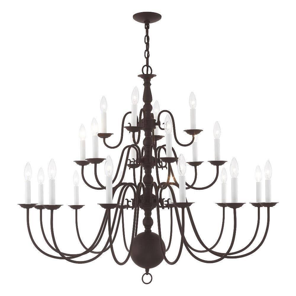 Livex Lighting Williamsburgh 22 - Light Chandelier in  Bronze