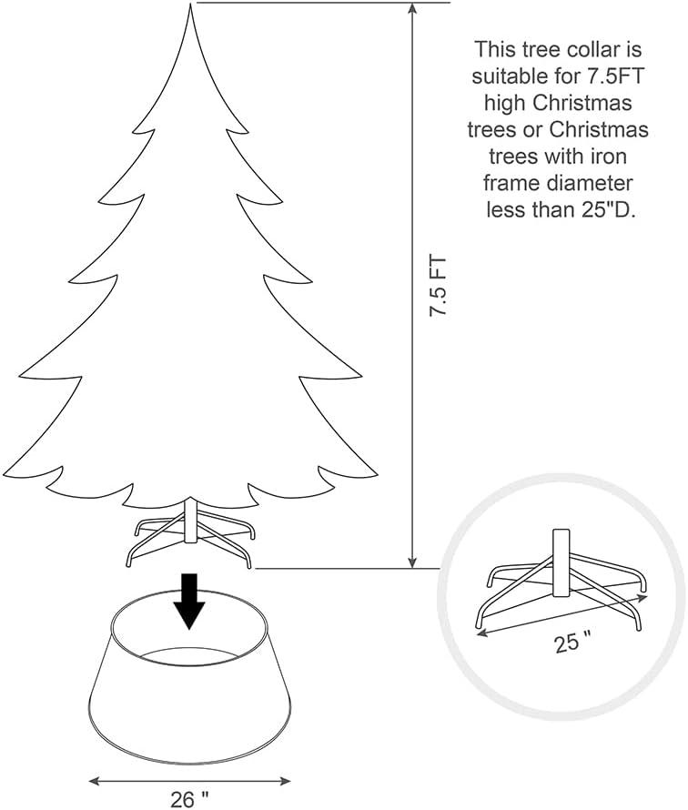Diecut Metal Tree Collar with Lights