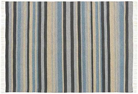 Chesapeake Lori Collection Denim Hand Woven Area Rug ( 5'x7')