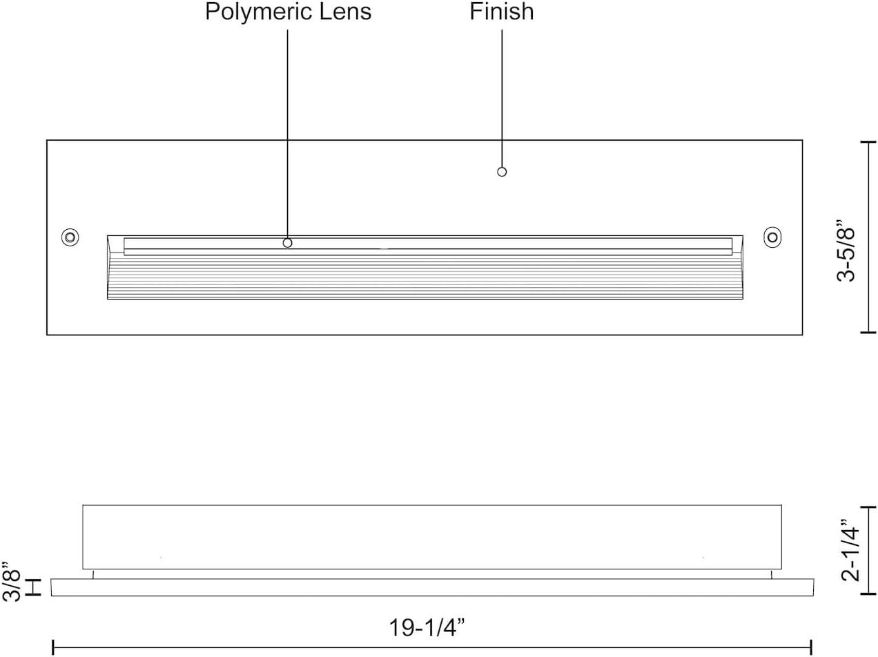 Newport 20-Inch Black Aluminum LED Recessed Light