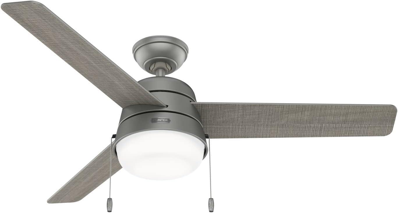 52" Aker 3 - Blade Indoor Standard Ceiling Fan with Pull Chain and Light Kit Included
