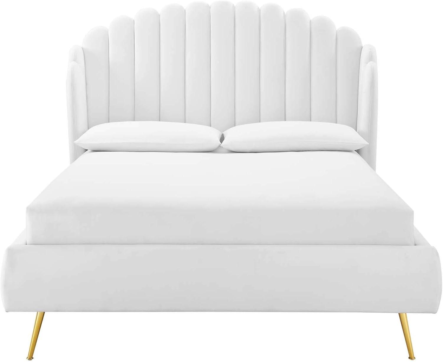 Queen Lana Performance Velvet Wingback Platform Bed - Modway