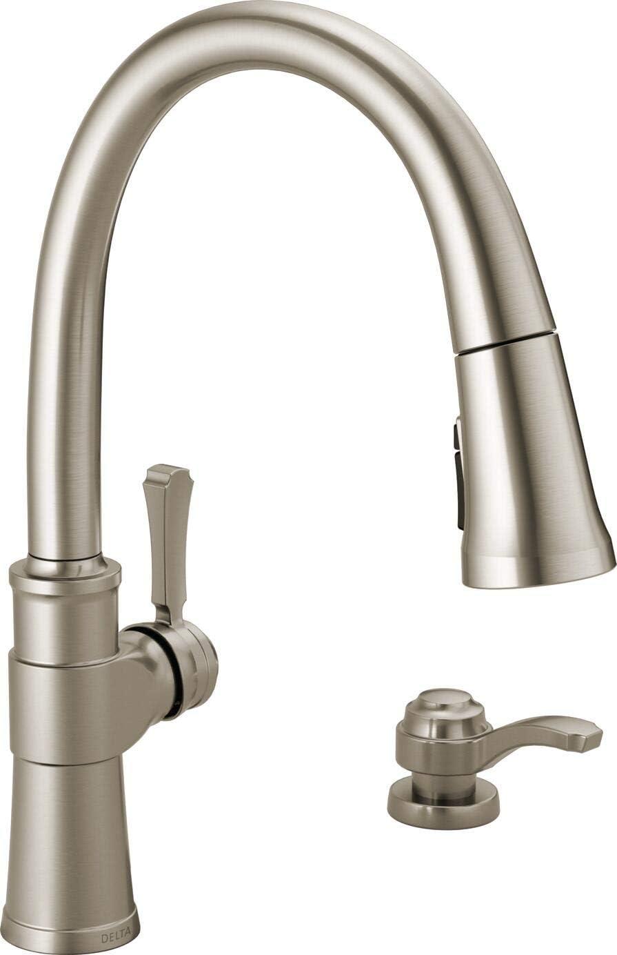 Spargo Pull Down Sprayer Kitchen Sink Faucet, Single Handle Kitchen Faucet